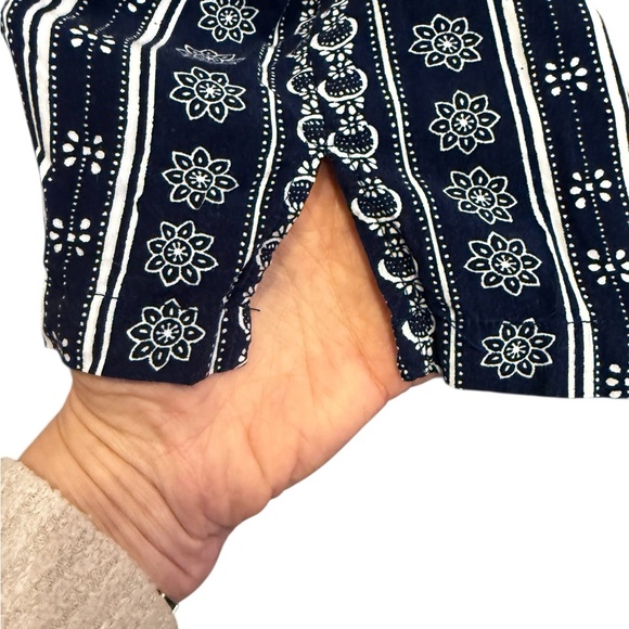 Intimately Free People Navy Boho Bandana Style Print Wide Leg Pants sz - Picture 4 of 11